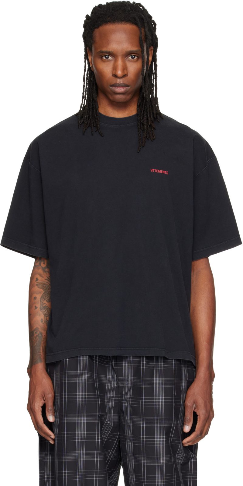 Black Classic Logo Boxy T-shirt 262669M213033