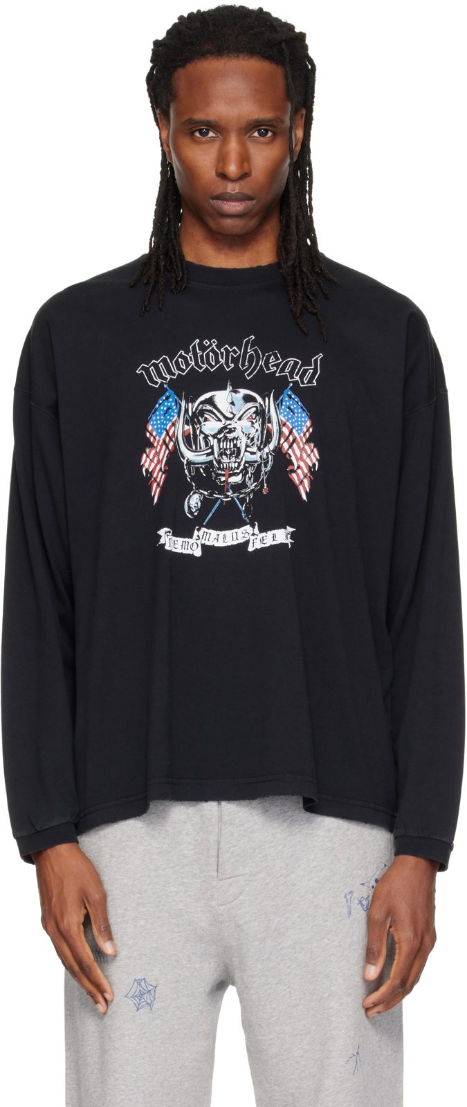 Black Motoerhead Edition Flag Longsleeve T-shirt 262669M213003