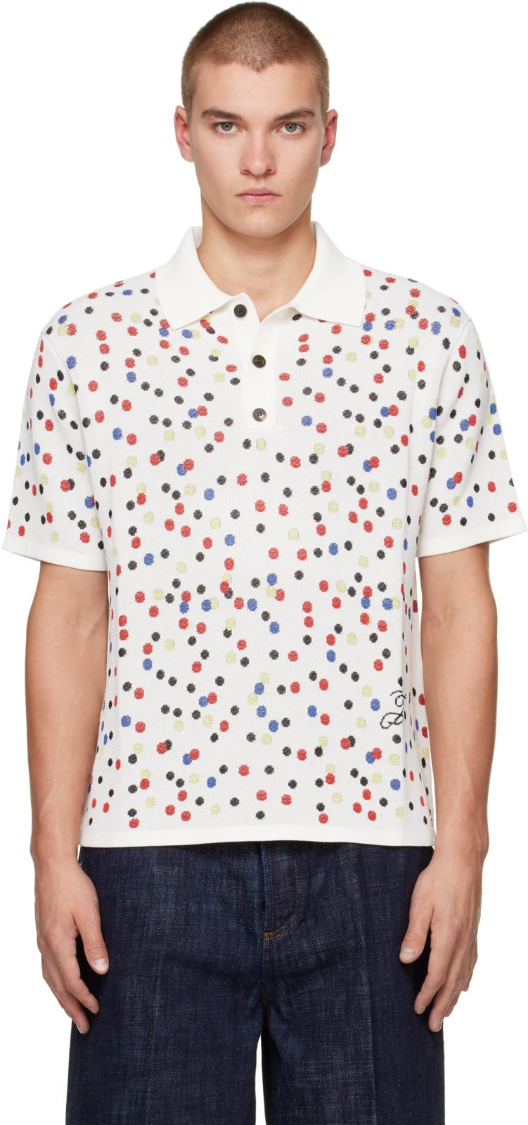 White The Confettis Polo 262553M212002