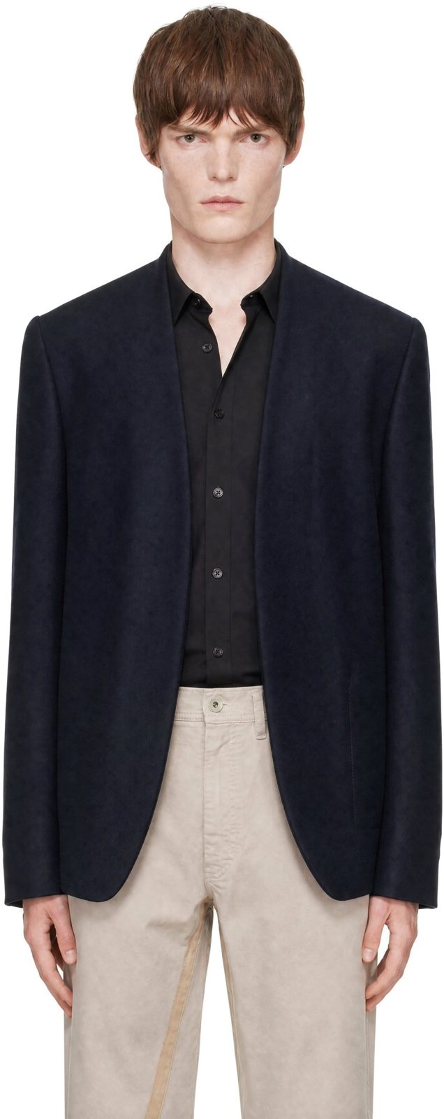 Navy Minimal Blazer 262168M195001