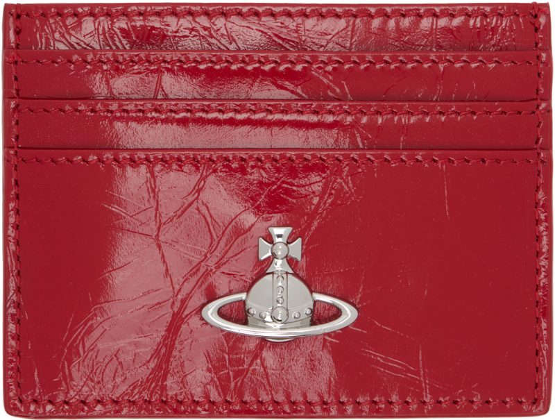 Red Flat Card Holder 262314M163085