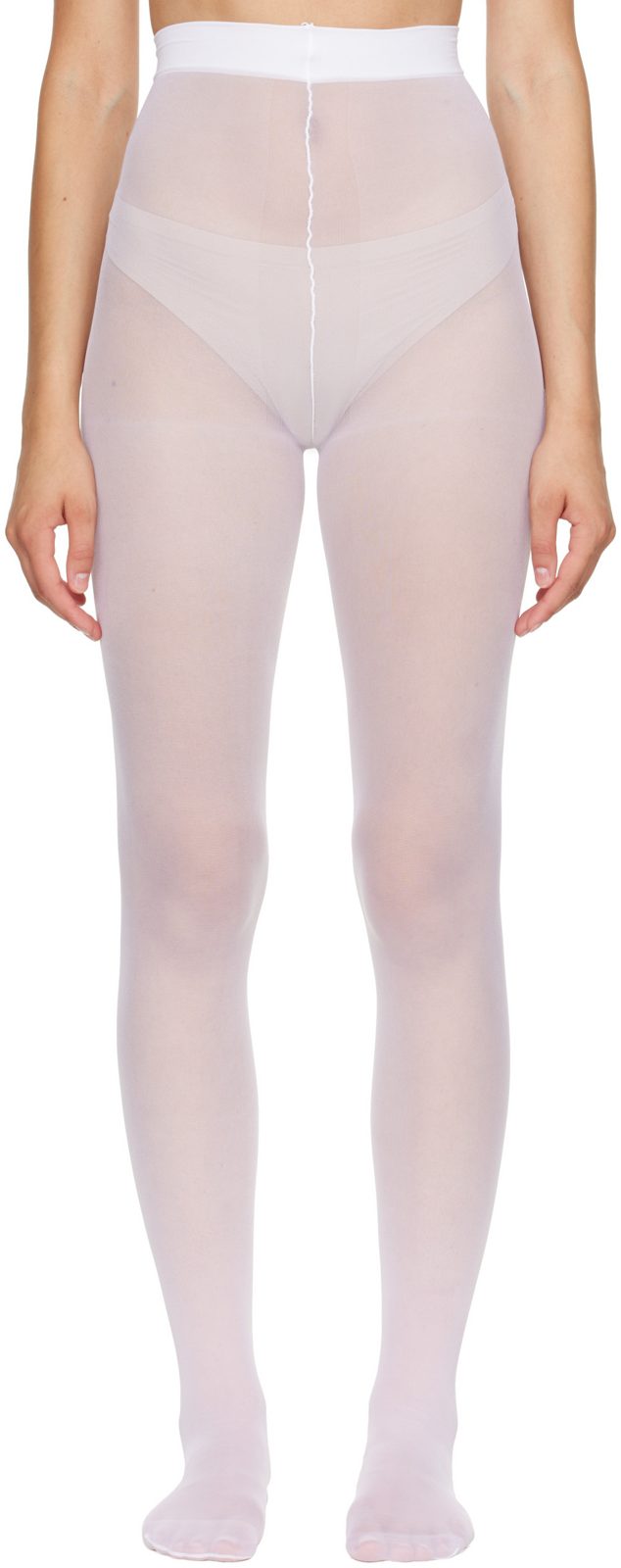 White Logo Push-Up Tights 262669F085002