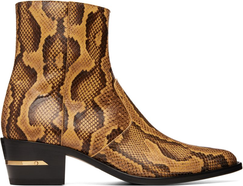 Beige Python EM[보스]ED Ryder Boots 262886M228000