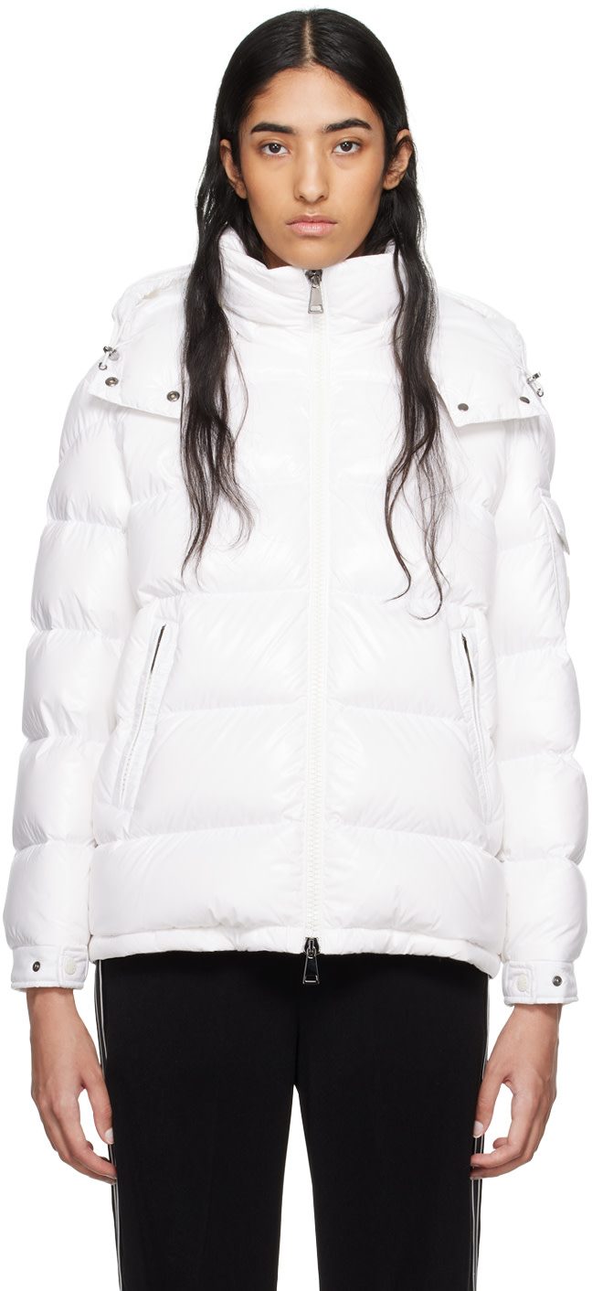 White Maire Short Down Jacket 242111F061005