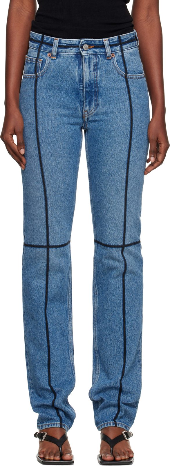 Blue 5 Pockets Jeans 252188F069019