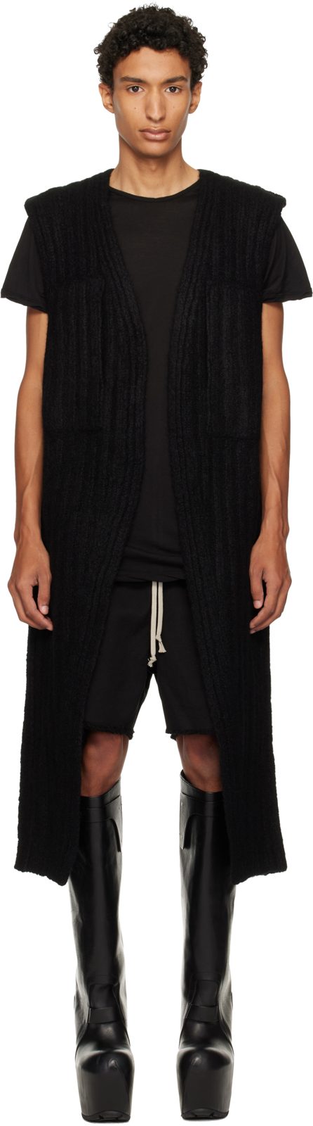 Black Tower Lab Vest Cardigan 262232M200004