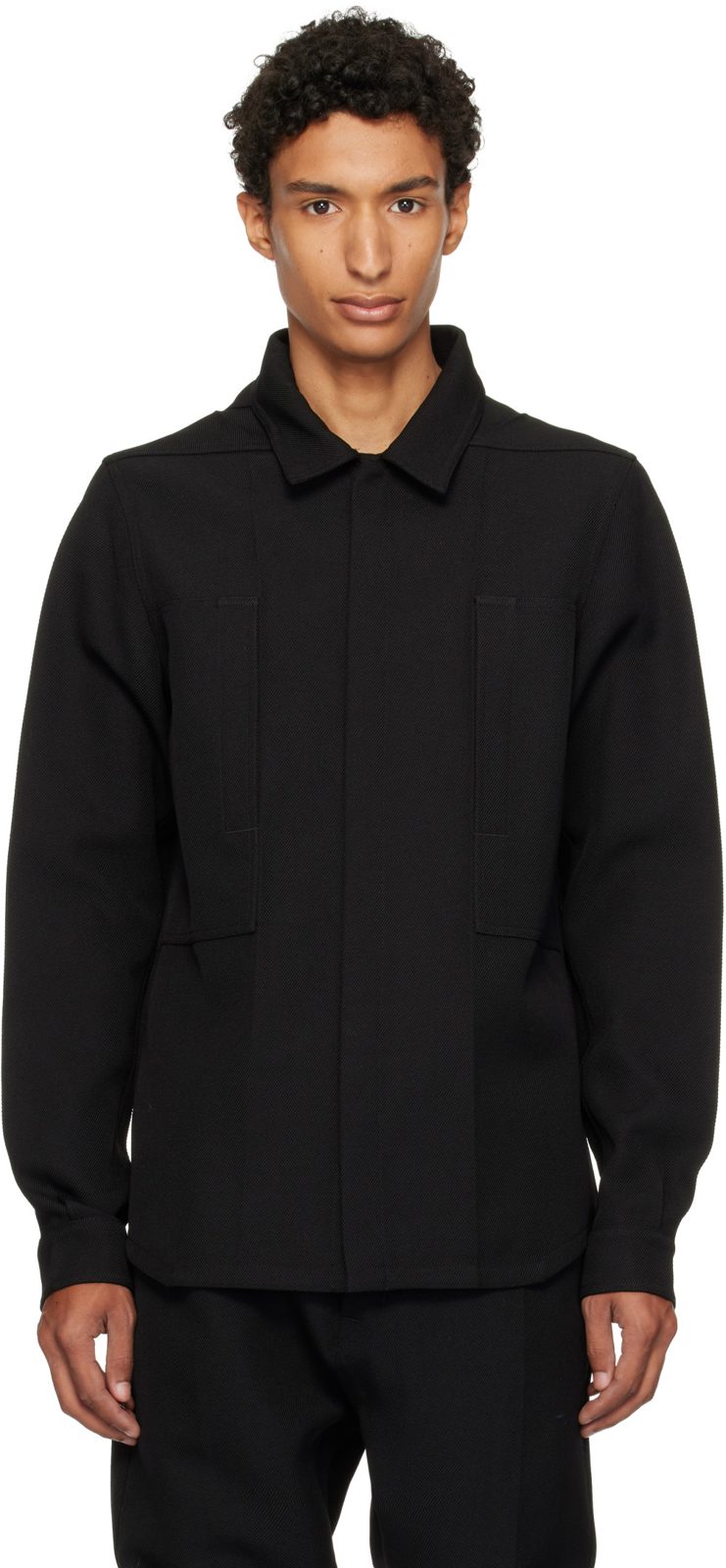 Black Tower Outershirt Jacket 262232M192049