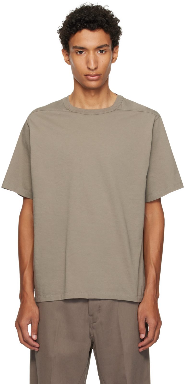Taupe Tower Brad T-shirt 262232M213042