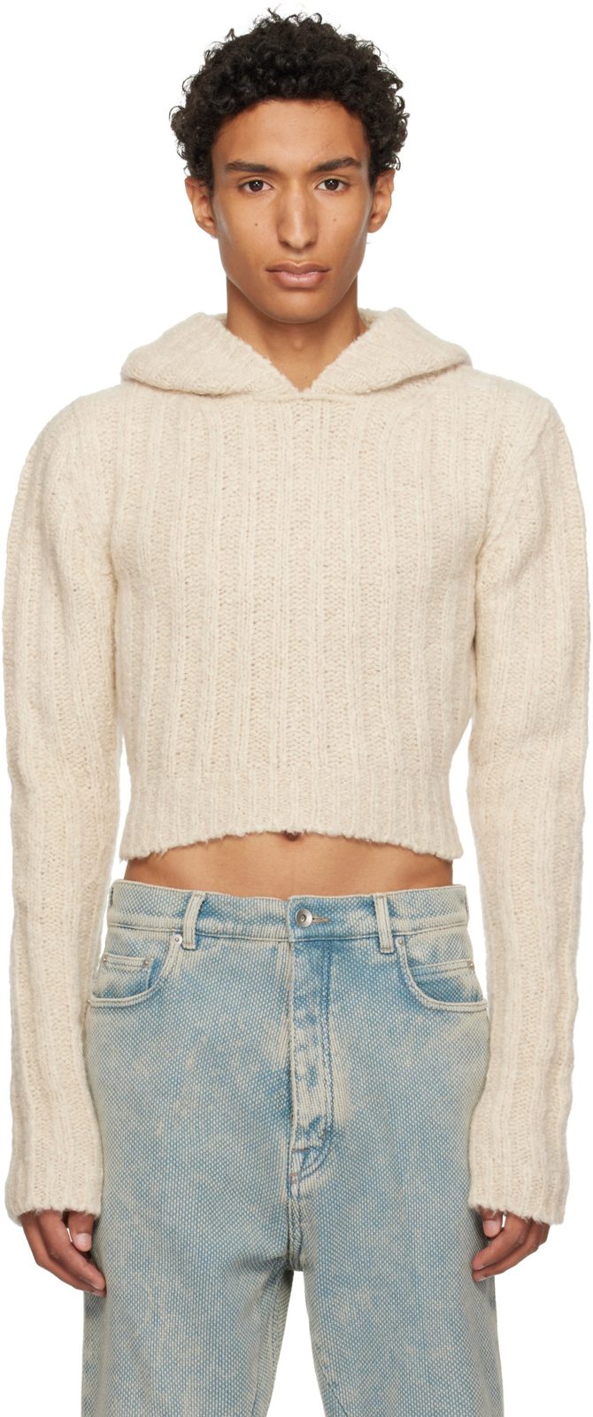 오프화이트 Tower Cropped Hoodie 262232M202061