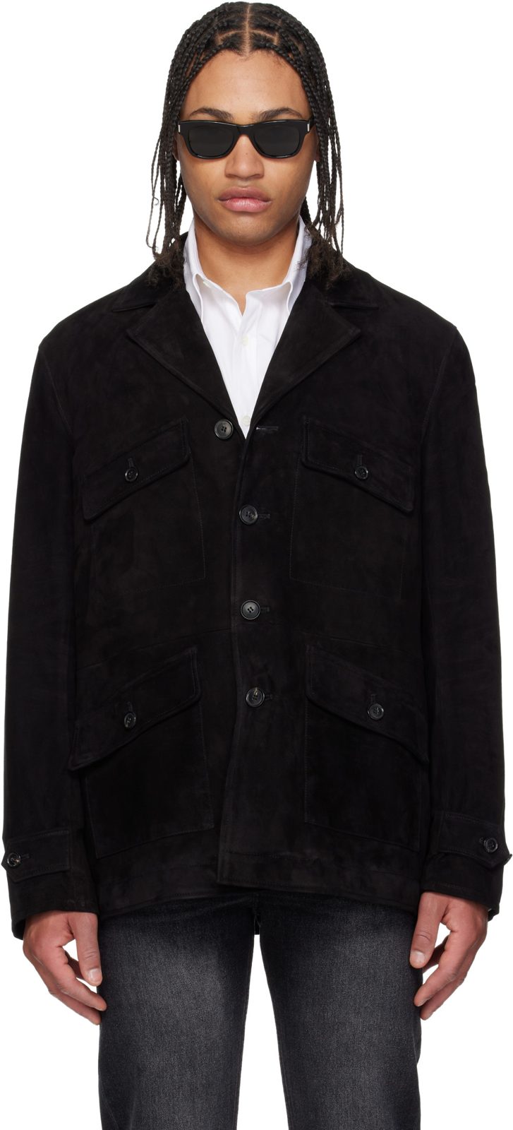 Paul Smith Black Field Suede Jacket 261260M181003