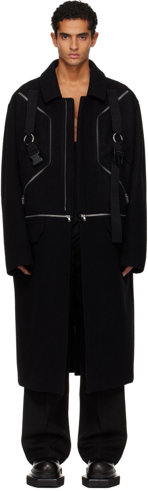 Black Concordians Blixa Jumbo Mac Coat 252232M176013