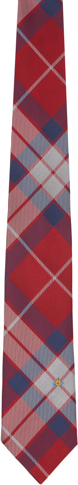 Red 8.5cm Check Tie 262314M158010