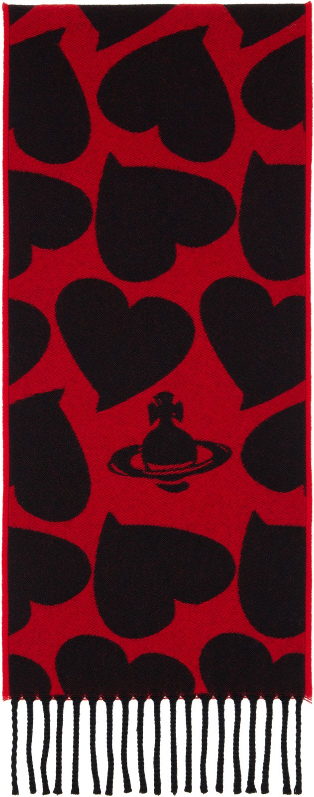 Red Thin Scarf 262314M150049