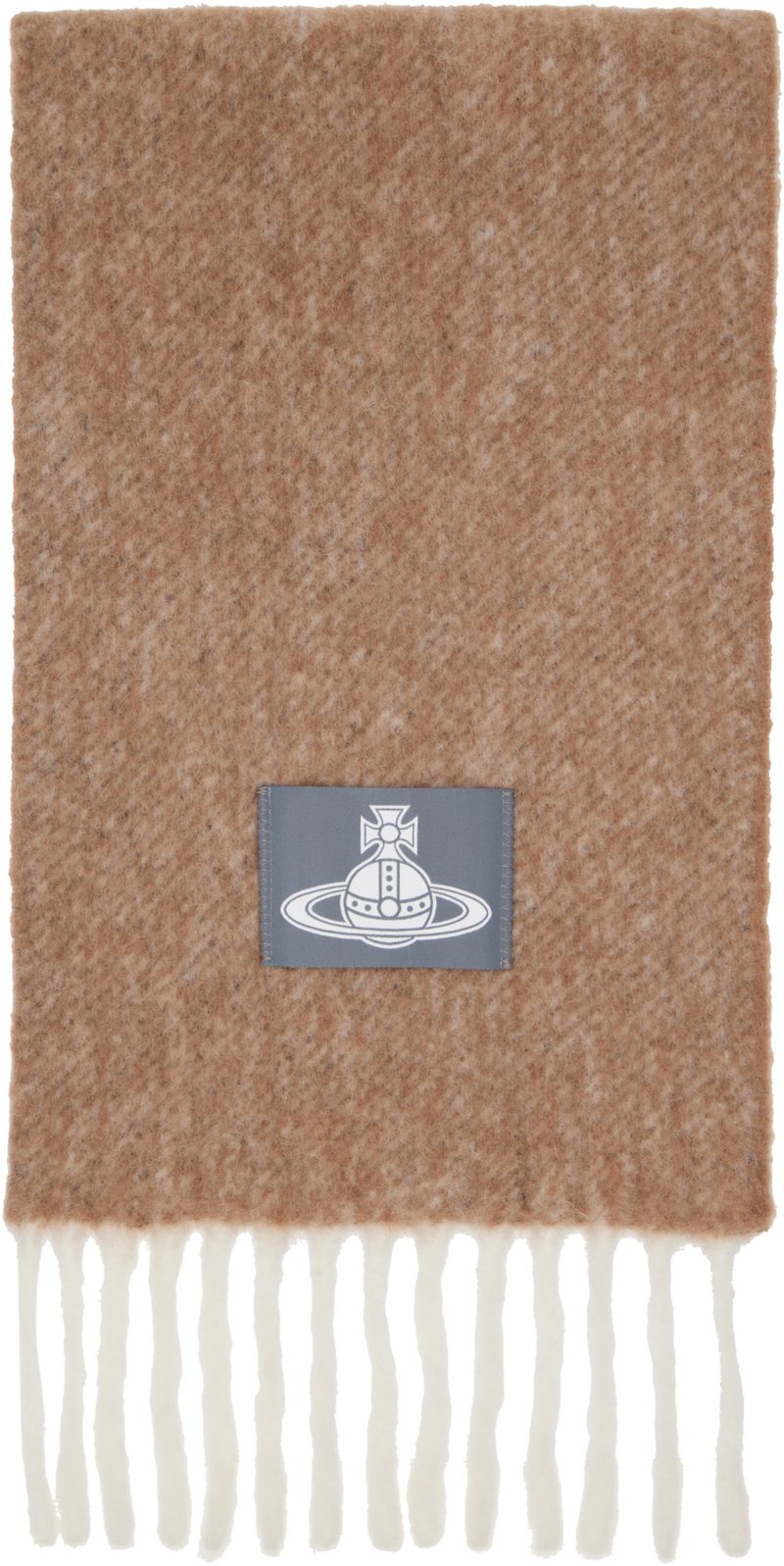 Beige Logo Patch Scarf 262314M150040