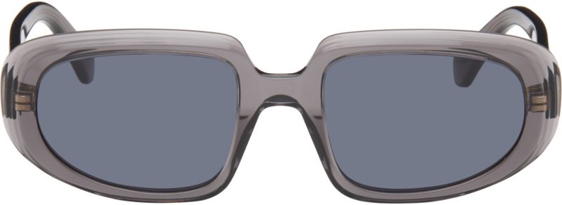 Gray Rectangular Anagram Sunglasses 271677M134015