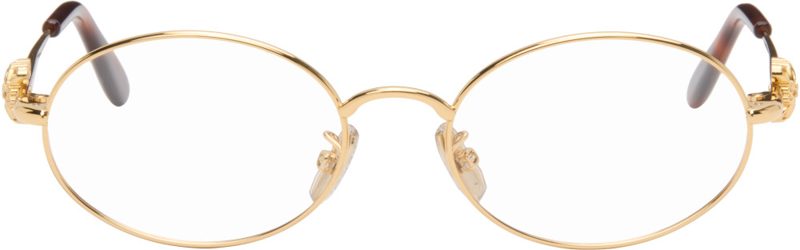 Gold Anagram Oval Glasses 271677M133007