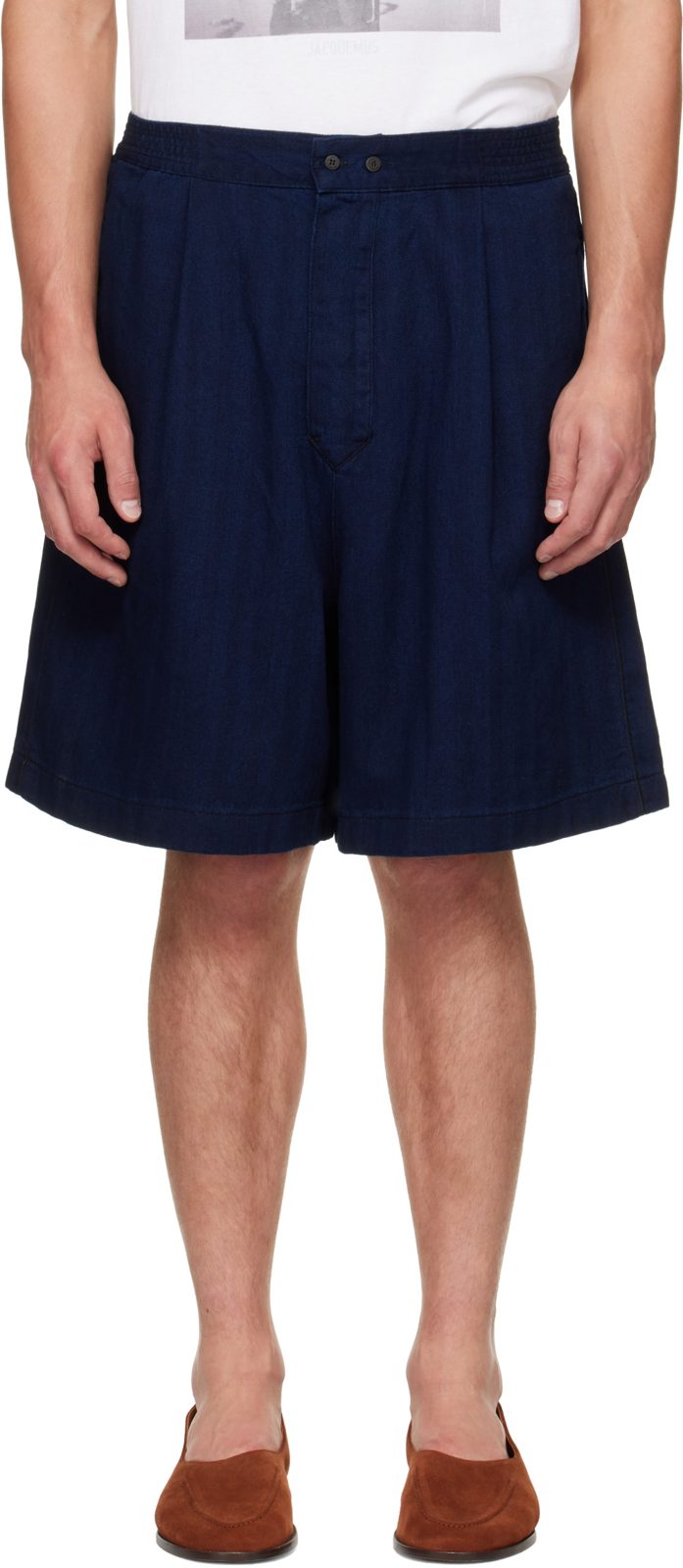 Navy The de-Nimes Venice Denim Shorts 262553M193001