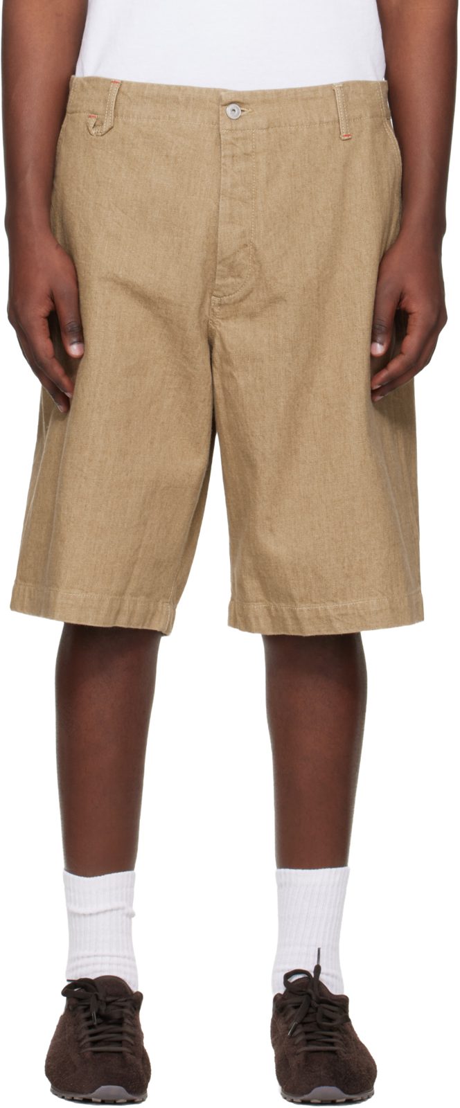 Beige Le Short De-Nimes Pastro Denim Shorts 261553M193000