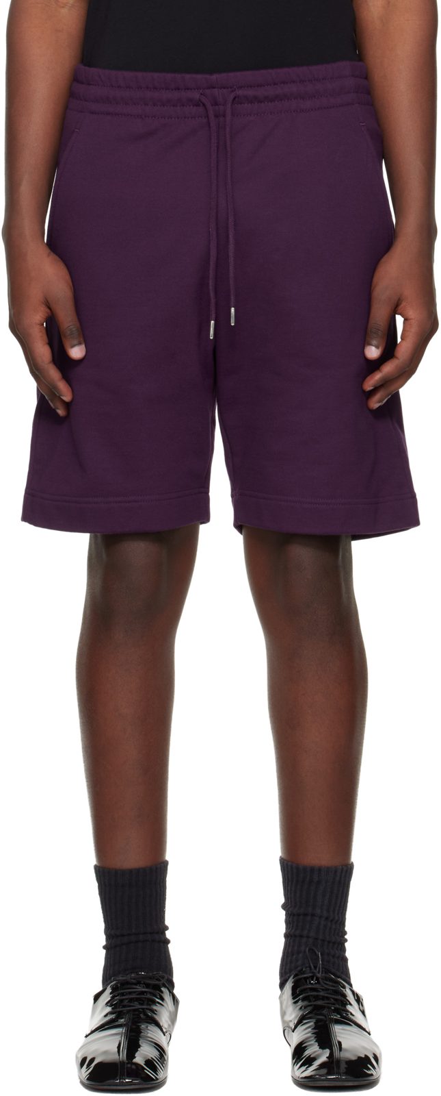 Purple Drawstring Shorts 261358M193011