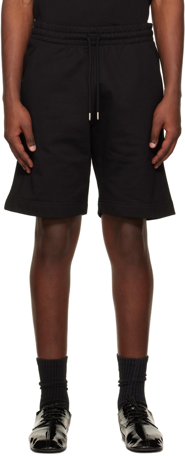 Black Drawstring Shorts 261358M193006