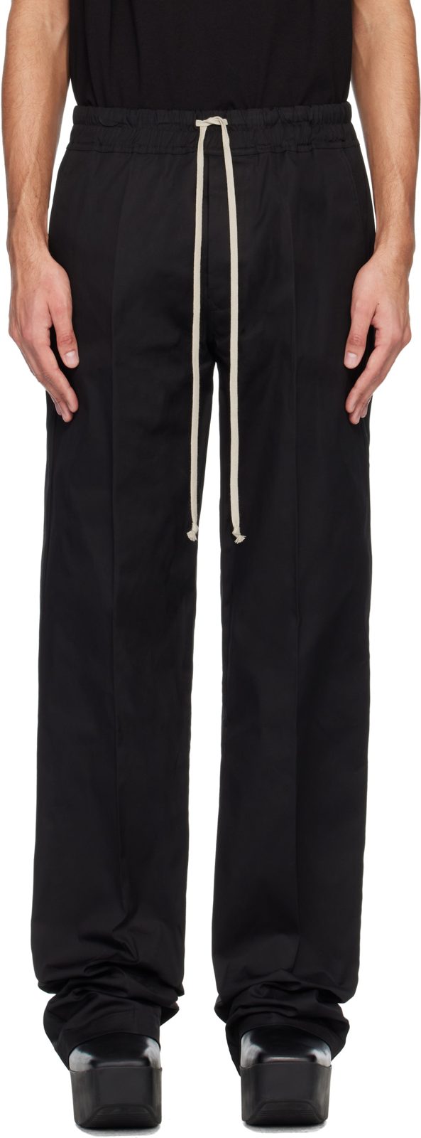 Black Temple Dietrich Drawstring Trousers 261232M191025