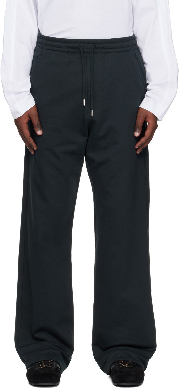 Black Drawstring Sweatpants 261358M190011