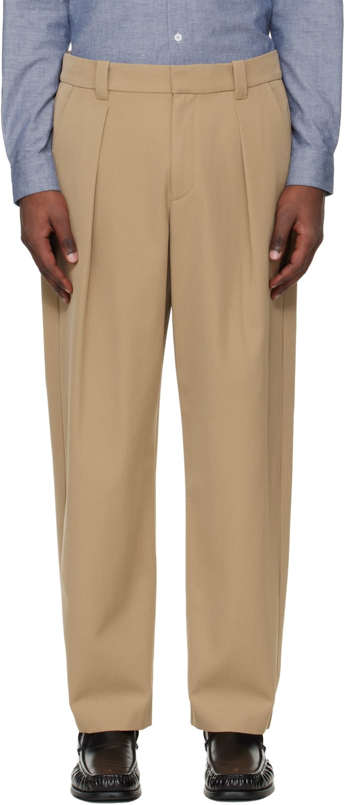 Beige Renato Trousers 261252M191009