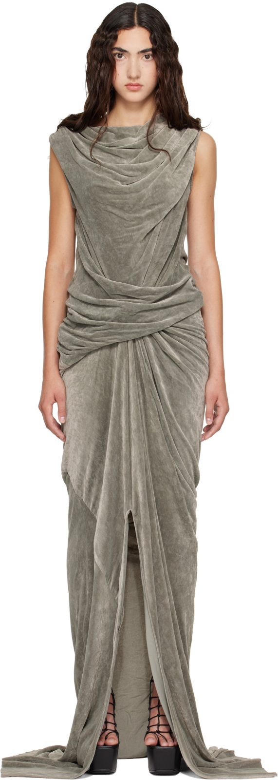 Gray Tower Strutter Maxi Dress 262232F055022