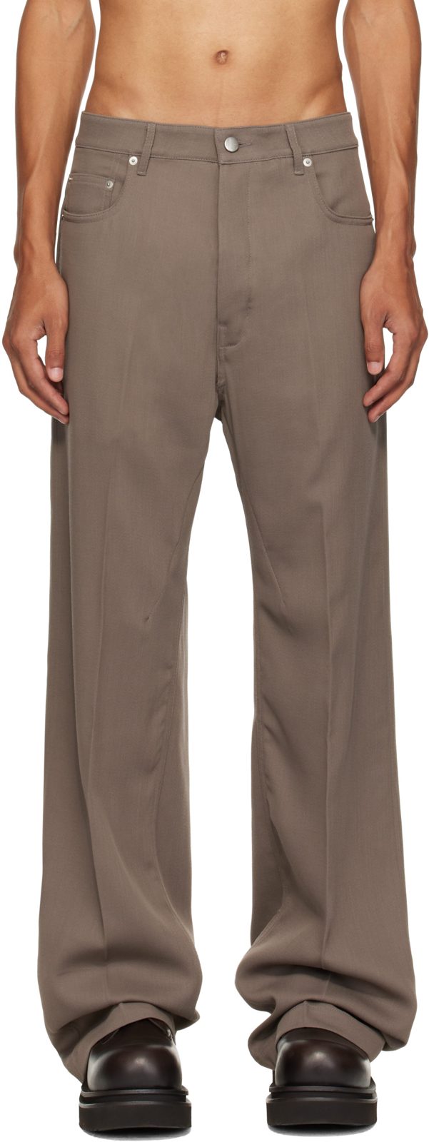 Taupe Tower Geth Trousers 262232M191037