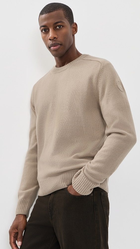 Matawin Crew Sweater_Military Tan
