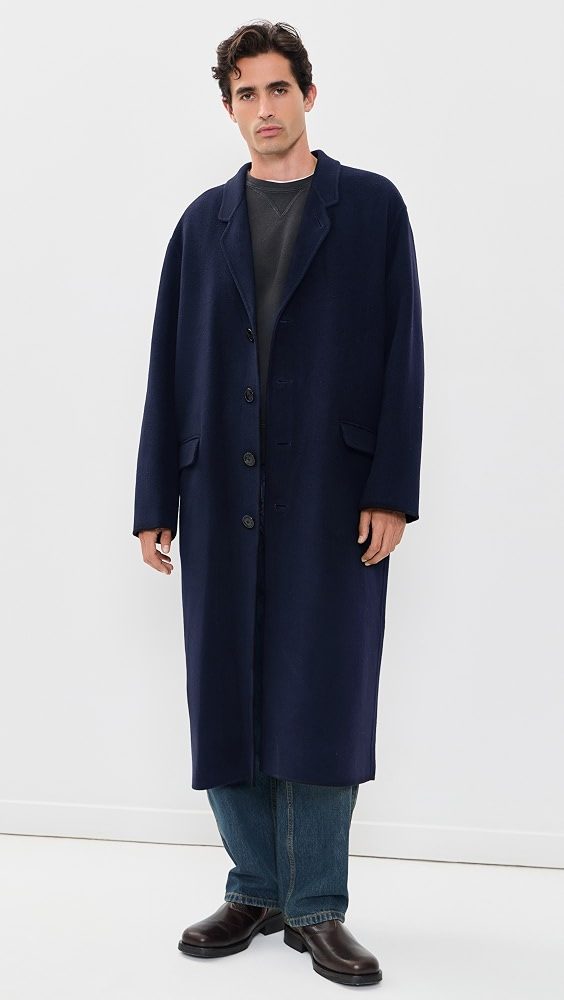Damian Long Wool Coat_Dark Navy