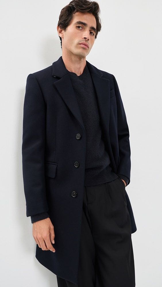 BEV[ERL]EY Wool Coat_Navy