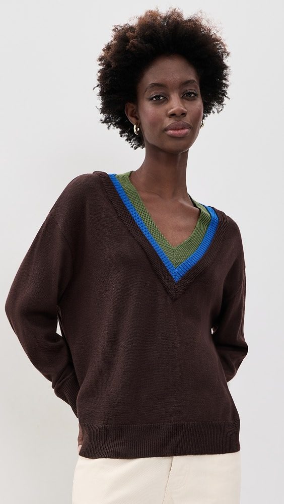 STAUD Norman Sweater_Dark Oak Multi