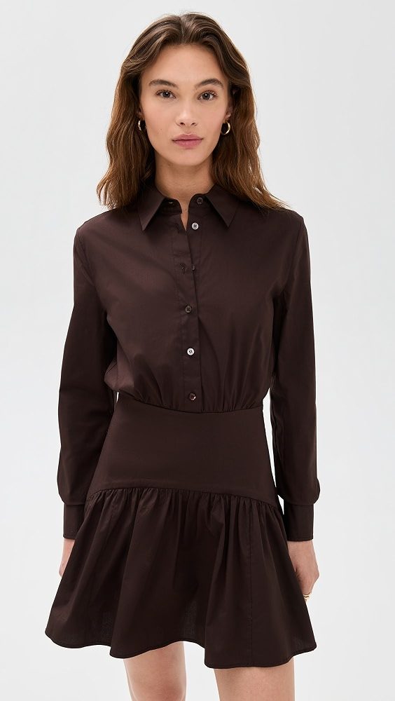 STAUD Rocco Mini Dress_Earth