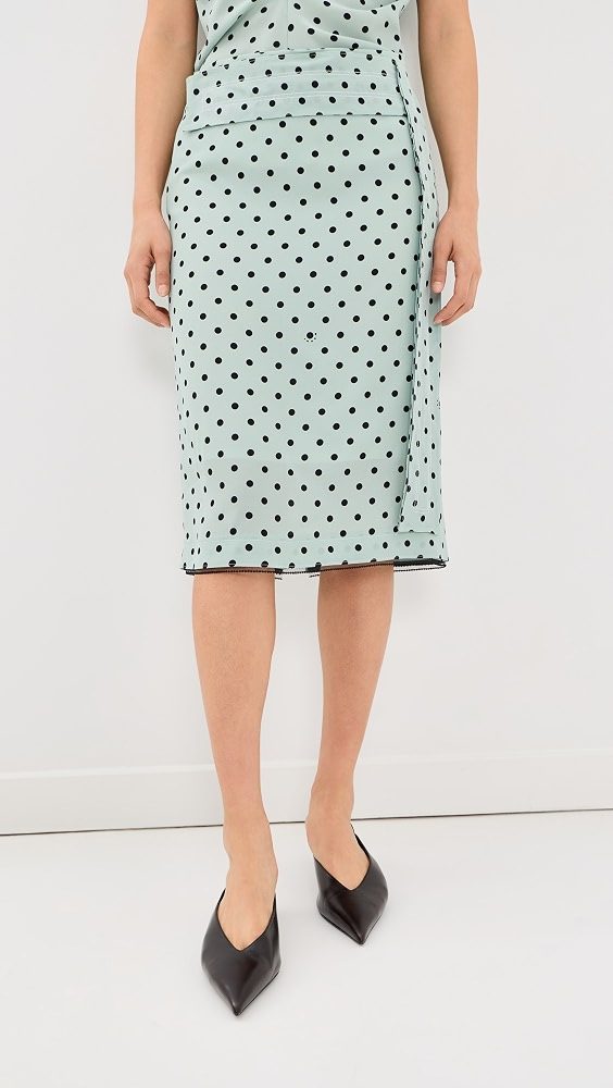 Marni Silk Midi Skirt_Mint