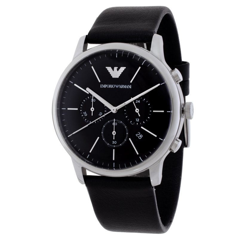 Emporio Armani Minimalist Black Dial Mens Watch AR11774