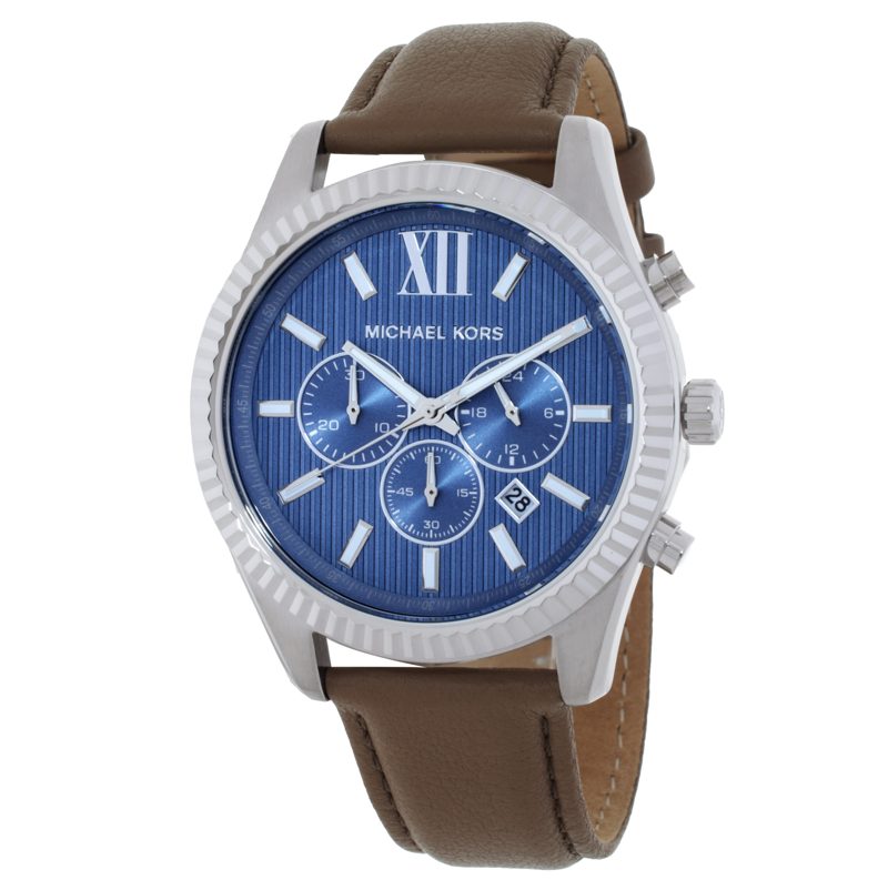 Michael Kors Oversized Lexington Chronograph Quartz Blue Dial Mens Watch MK9258