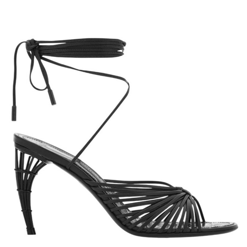 Atena 85 Cage Heel Sandals_Black