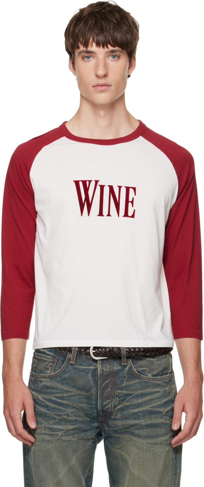 오프화이트 & Red Wine Graphic T-shirt 262129M213056