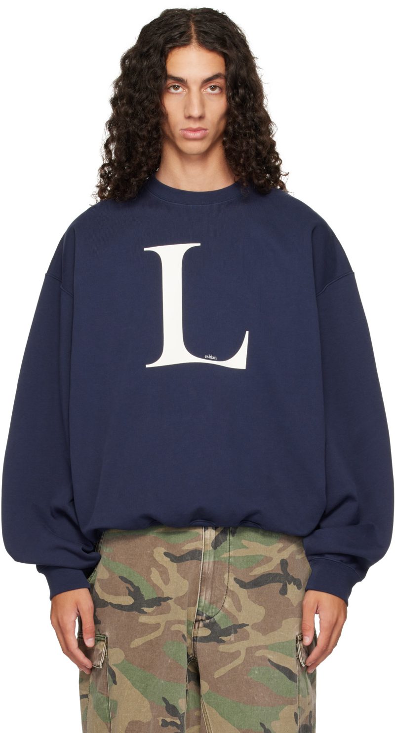 Navy L-esbian Oversized Sweatshirt 262669M204001
