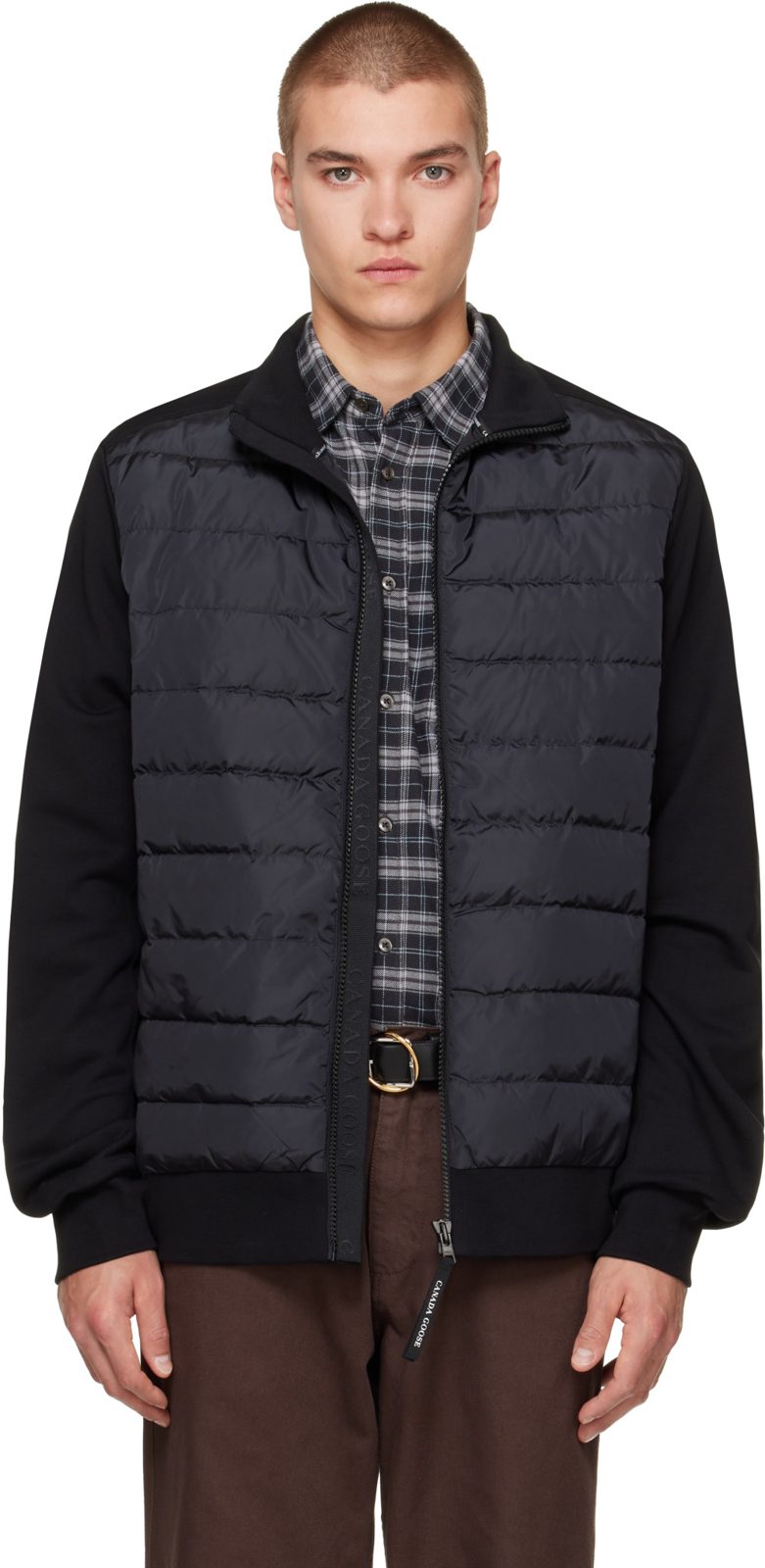 Black HyBridge Huron Full Zip Down Jacket 262014M178020