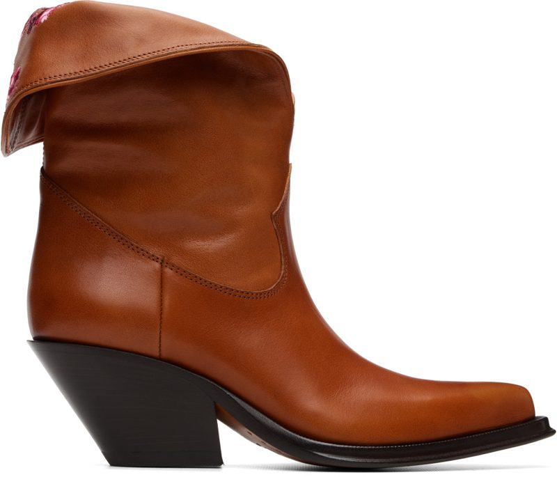 Chloe Brown Azelan Ankle Boots 262338F113001
