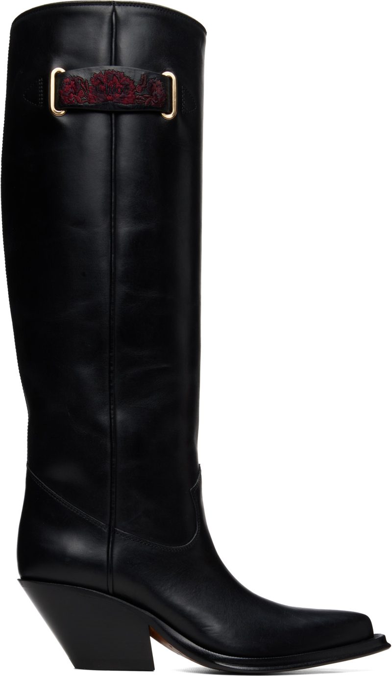 Chloe Black Azelan Tall Boots 262338F115002