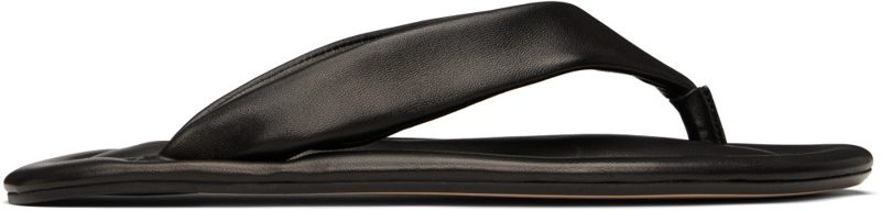 BY FAR Black Dasha Flip-Flops 251289F124002