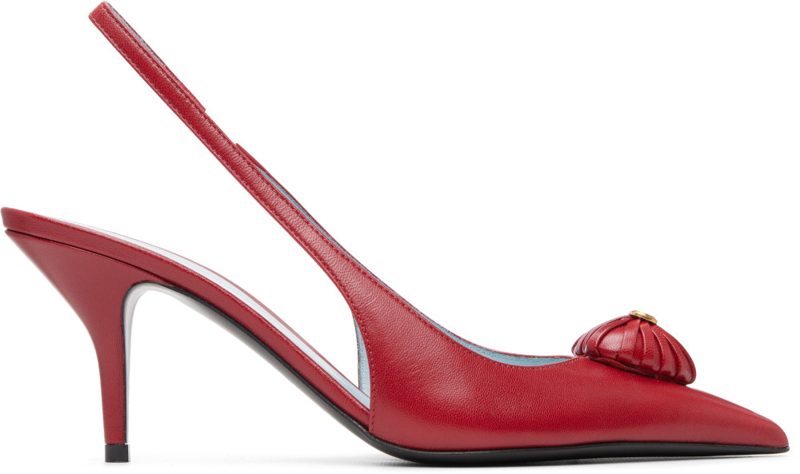 Garavani Red Coeur Royal Slingback Heels 262807F122000