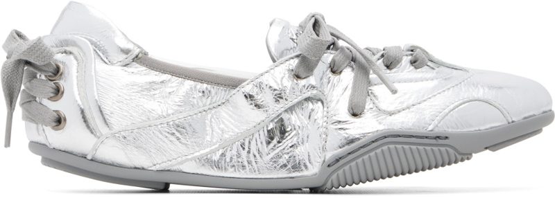 Silver Patent Leather Sneakers 262129F128004