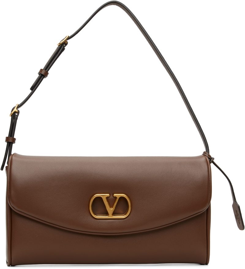 Garavani Brown Devain Nappa Small Shoulder Bag 262807F048020