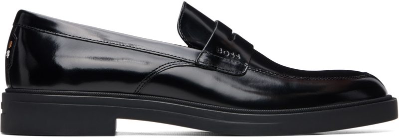 Black Strap Polished Loafers 262085M231020