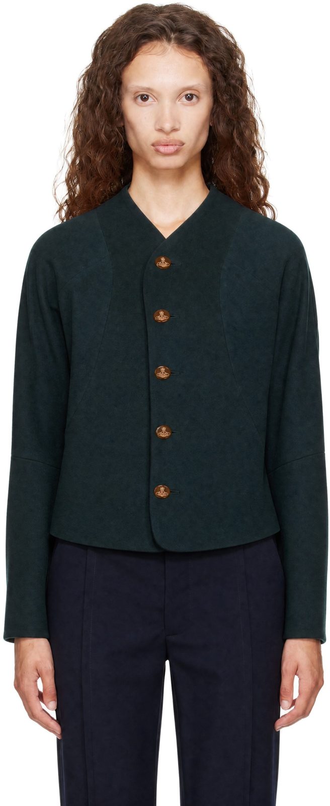 Green Pourpoint Jacket 262314F063001