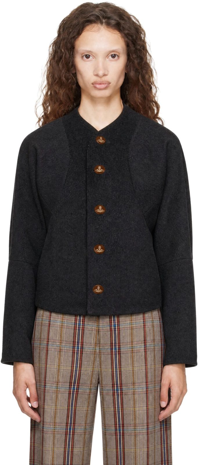 Gray Pourpoint Jacket 262314F063002